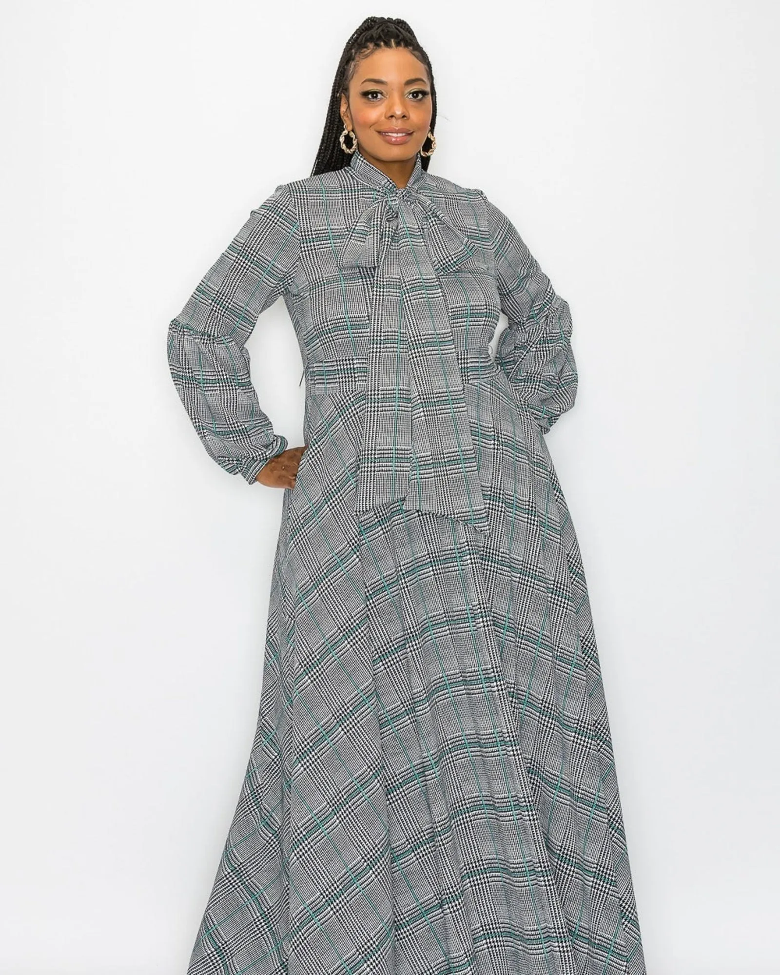 Bella Donna Dress | Black/Off White/Teal