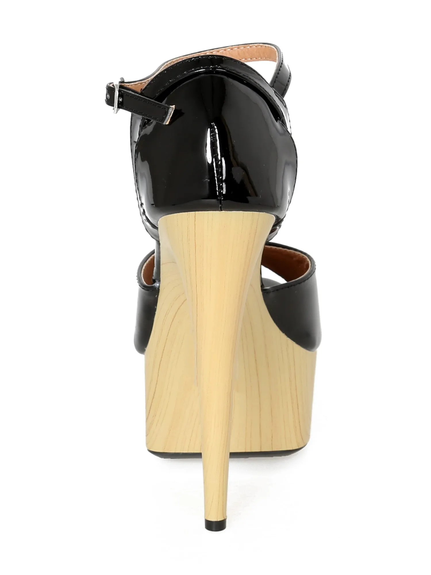 Billie Black Peeptoe Sandals Black