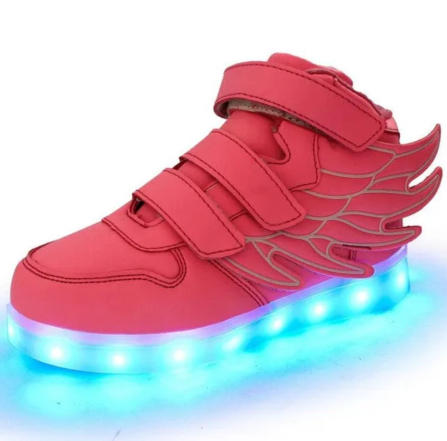 Boys & Girls Sneakers | Sport Led Usb Luminous Lighted Shoes