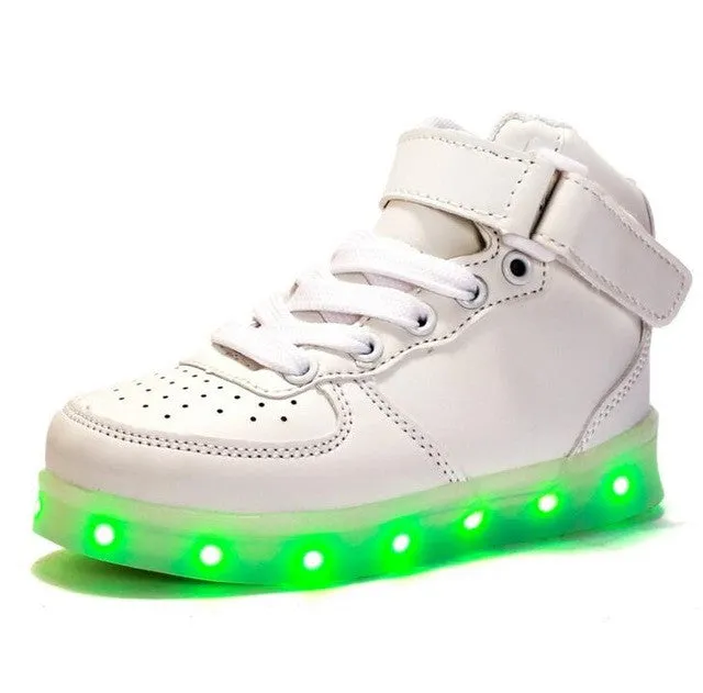 Boys & Girls Sneakers | Sport Led Usb Luminous Lighted Shoes