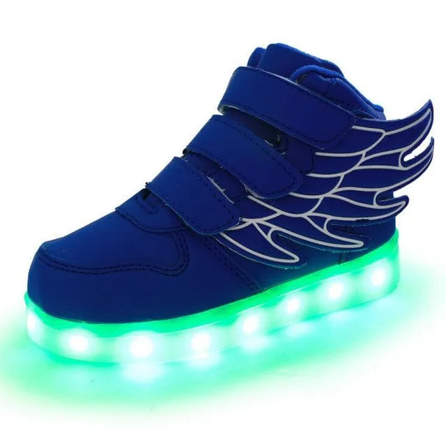Boys & Girls Sneakers | Sport Led Usb Luminous Lighted Shoes