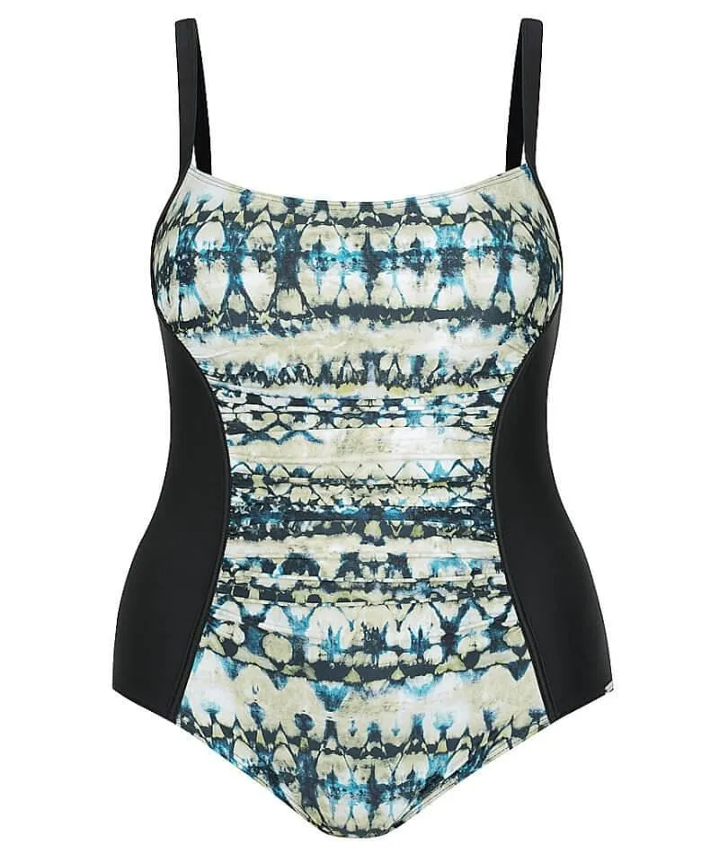 Capriosca Chlorine Resistant Panelled One Piece Swimsuit - Ink and Water