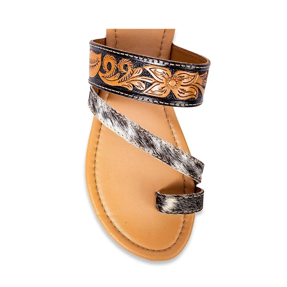Daisy Mae Leather & Hairon Sandals