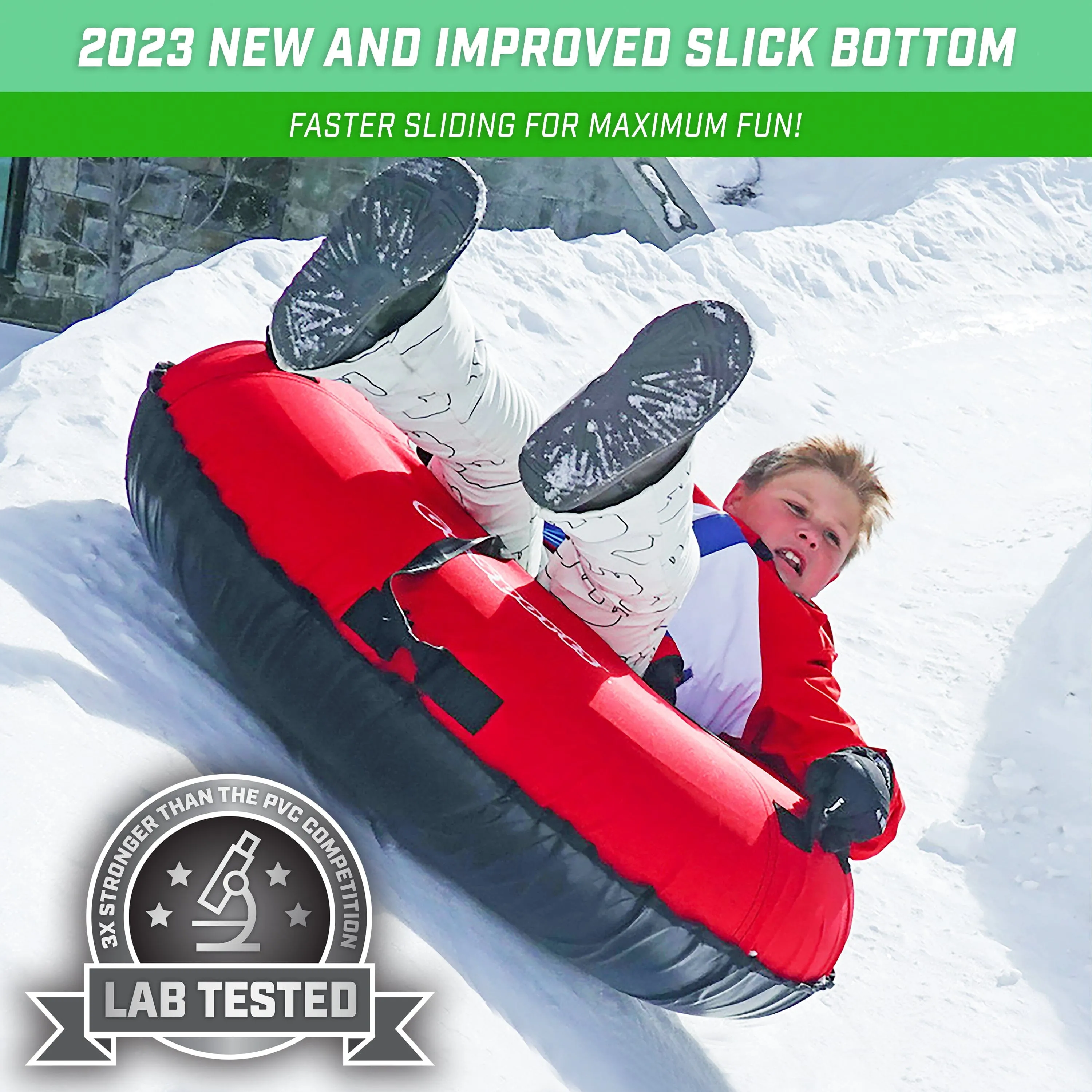 GoSports 44 Inch Heavy-Duty Winter Snow Tube - Red