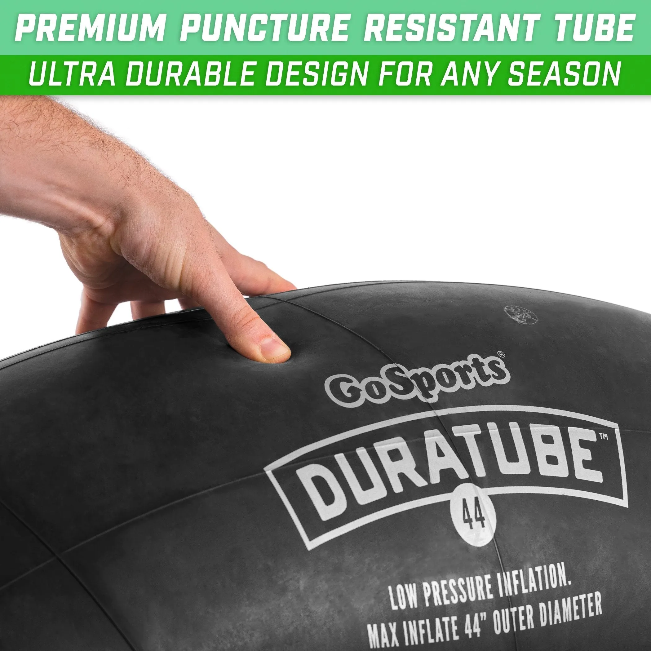 GoSports Duratube 44" Heavy-Duty Tire Tube - Black