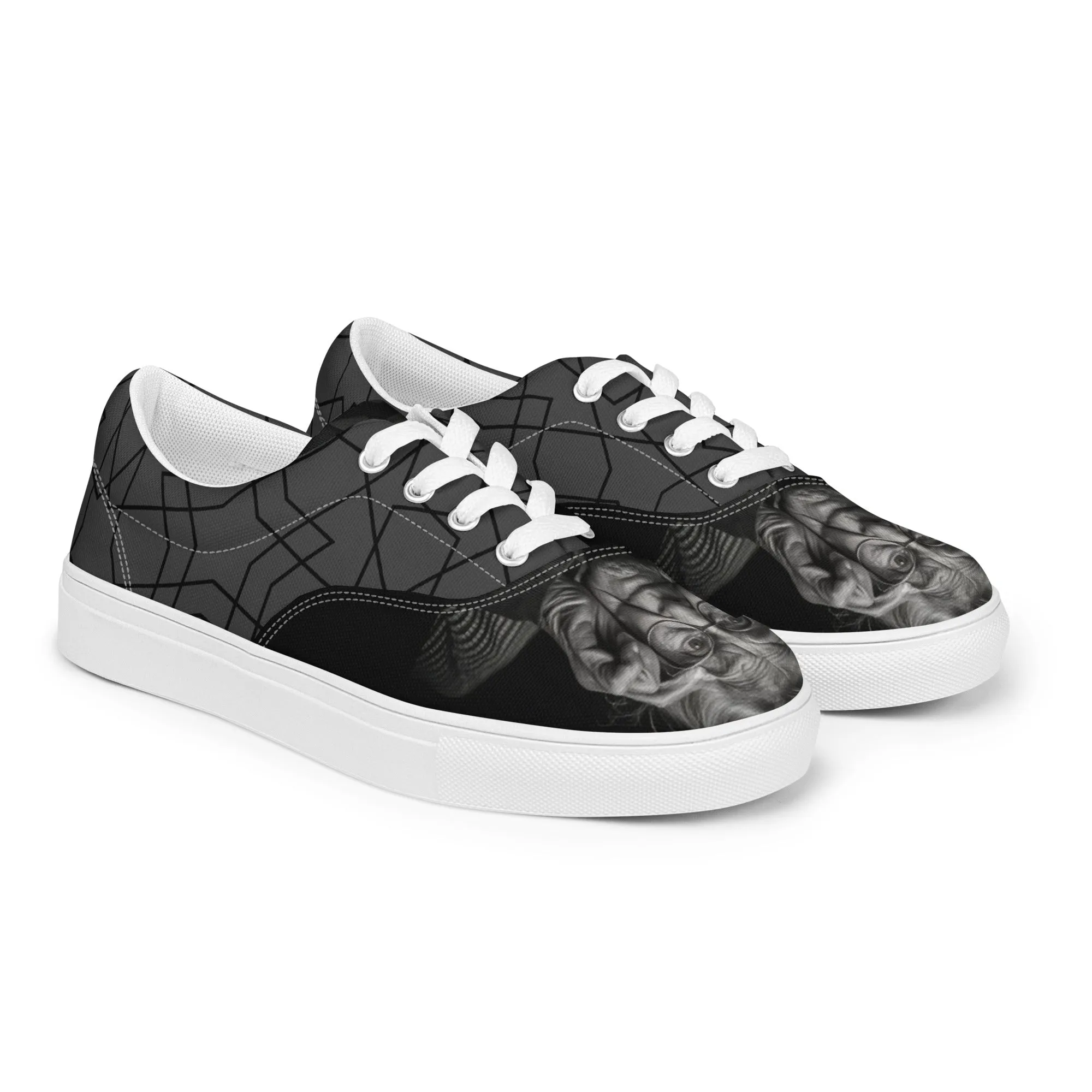 Graceful Glance Women’s lace-up canvas shoes