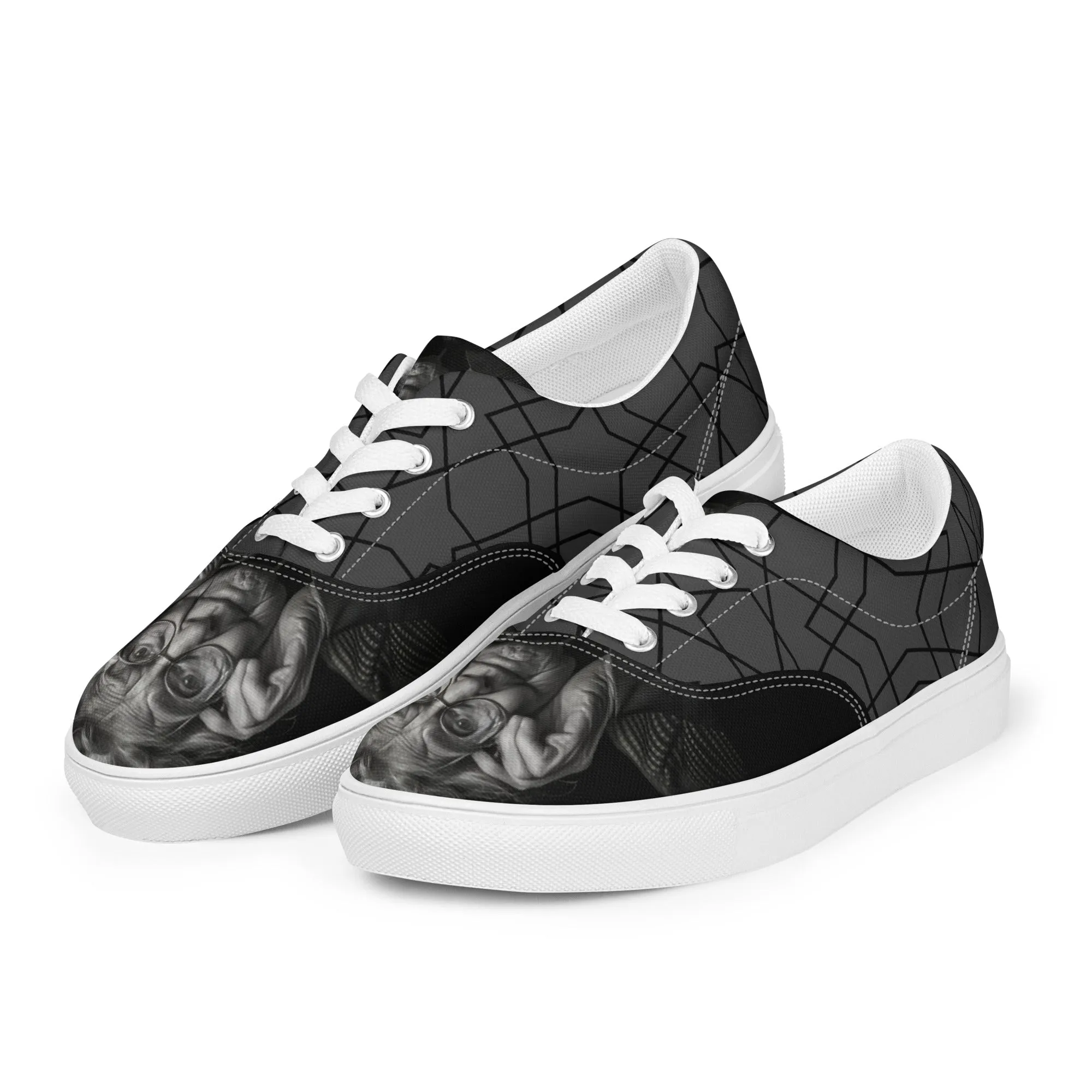 Graceful Glance Women’s lace-up canvas shoes