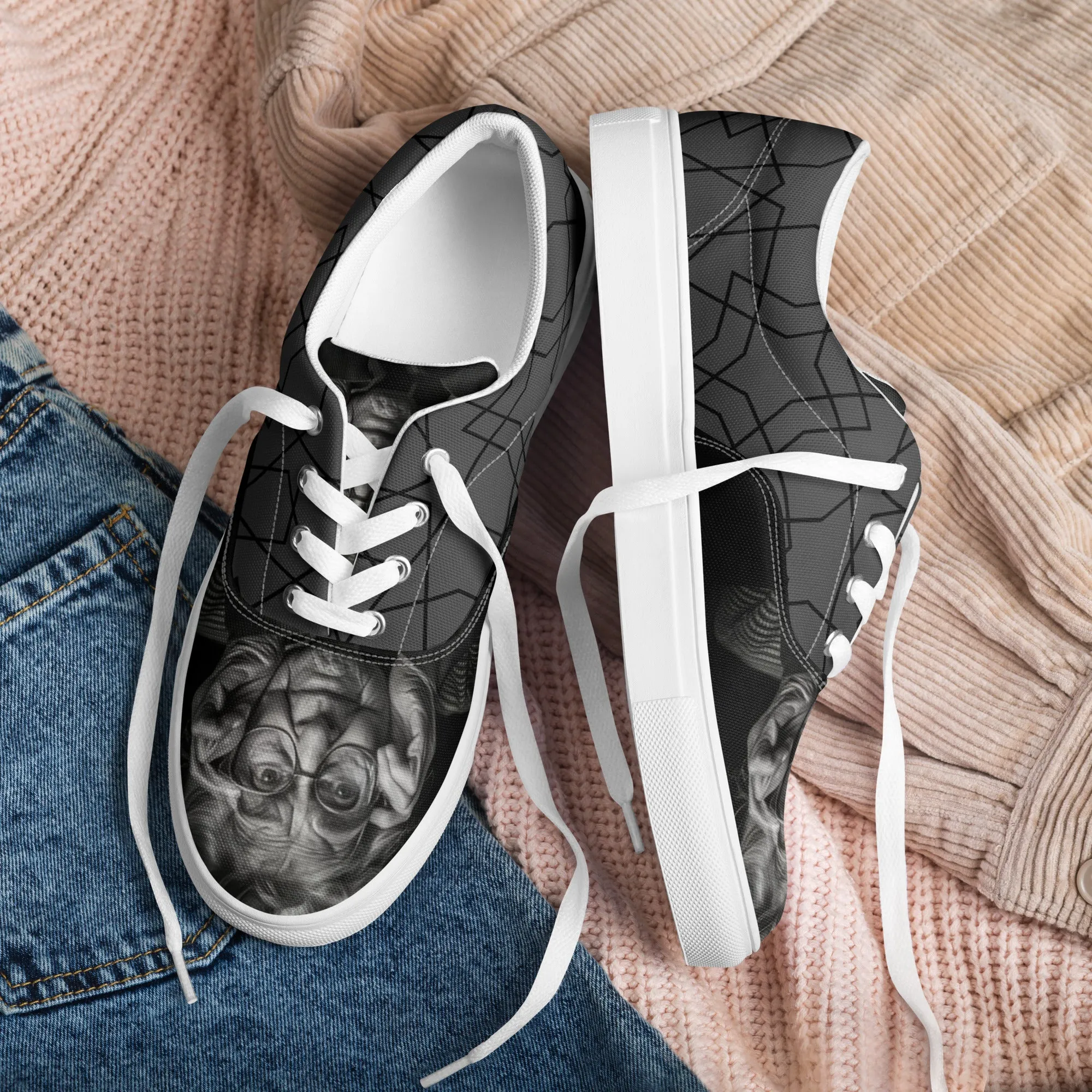Graceful Glance Women’s lace-up canvas shoes