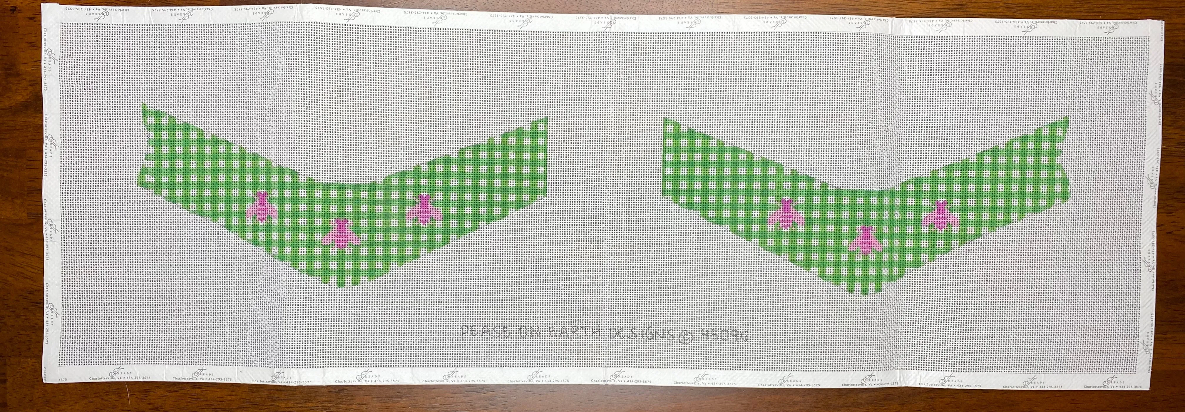 Green Gingham Thongs