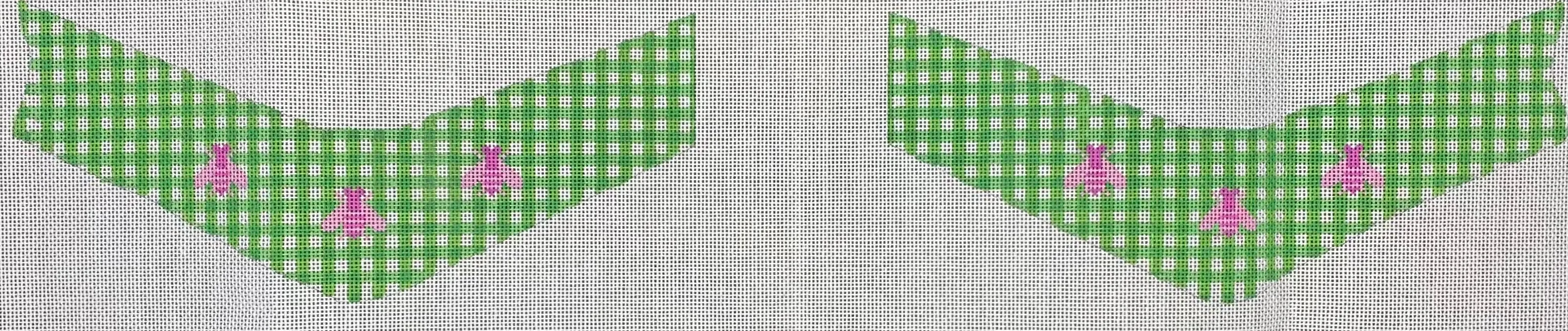 Green Gingham Thongs