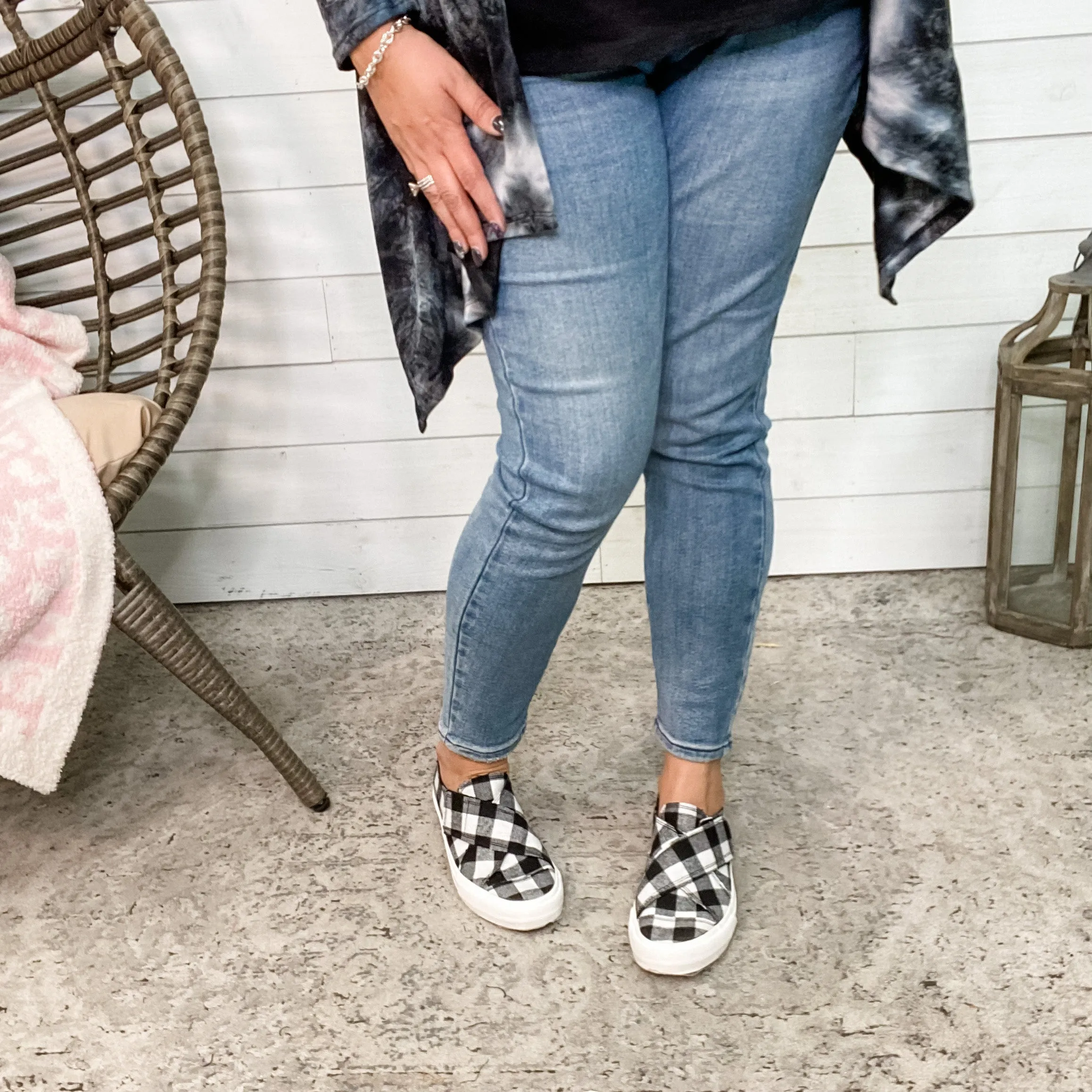 Gypsy Jazz Plaid Along Slip on Sneaker