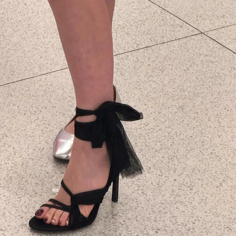 Hnzxzm Bohemian Style Summer Women Sandals Fashion Ankle Lace Up Pumps Ladies Outdoor Party Dress High Heel Sandalias