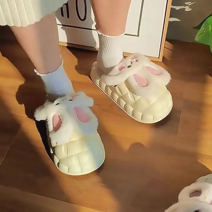 LovelyRLovely Cute Rabbit Fuzzy Slippers