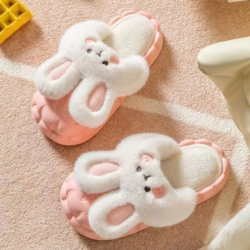 LovelyRLovely Cute Rabbit Fuzzy Slippers