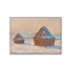 Magnet - Wheatstacks, Snow Effect, Morning