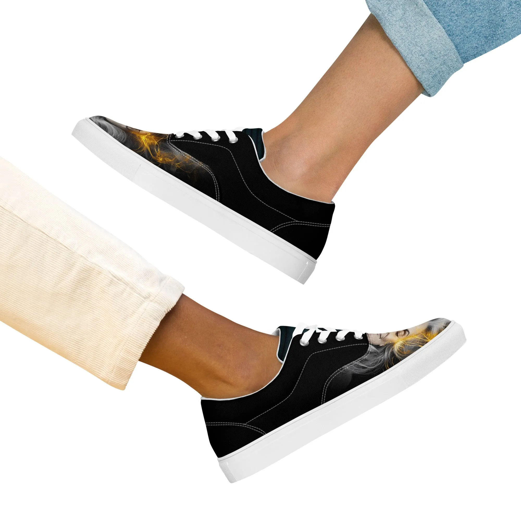 Majestic Aura Women’s lace-up canvas shoes
