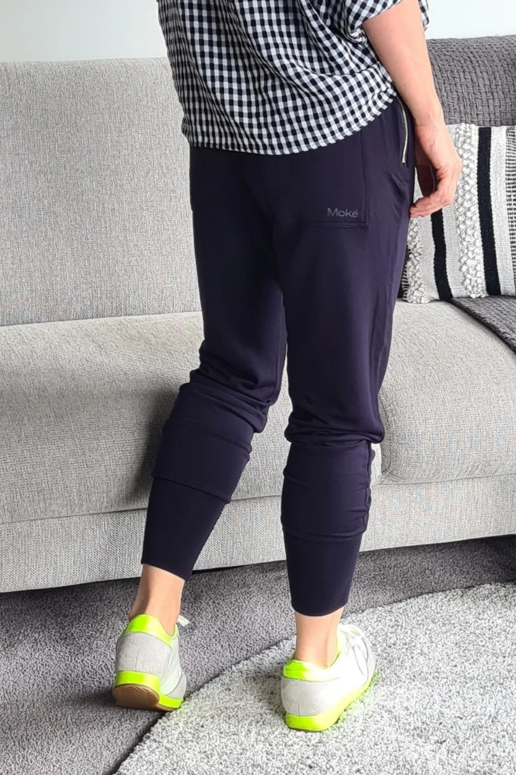 Moke Violet Pants Navy
