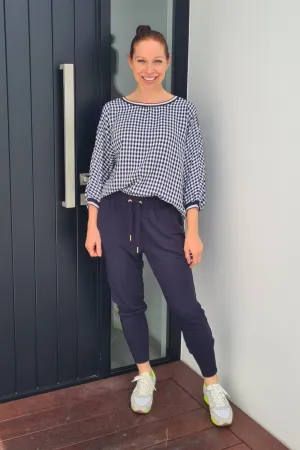 Moke Violet Pants Navy