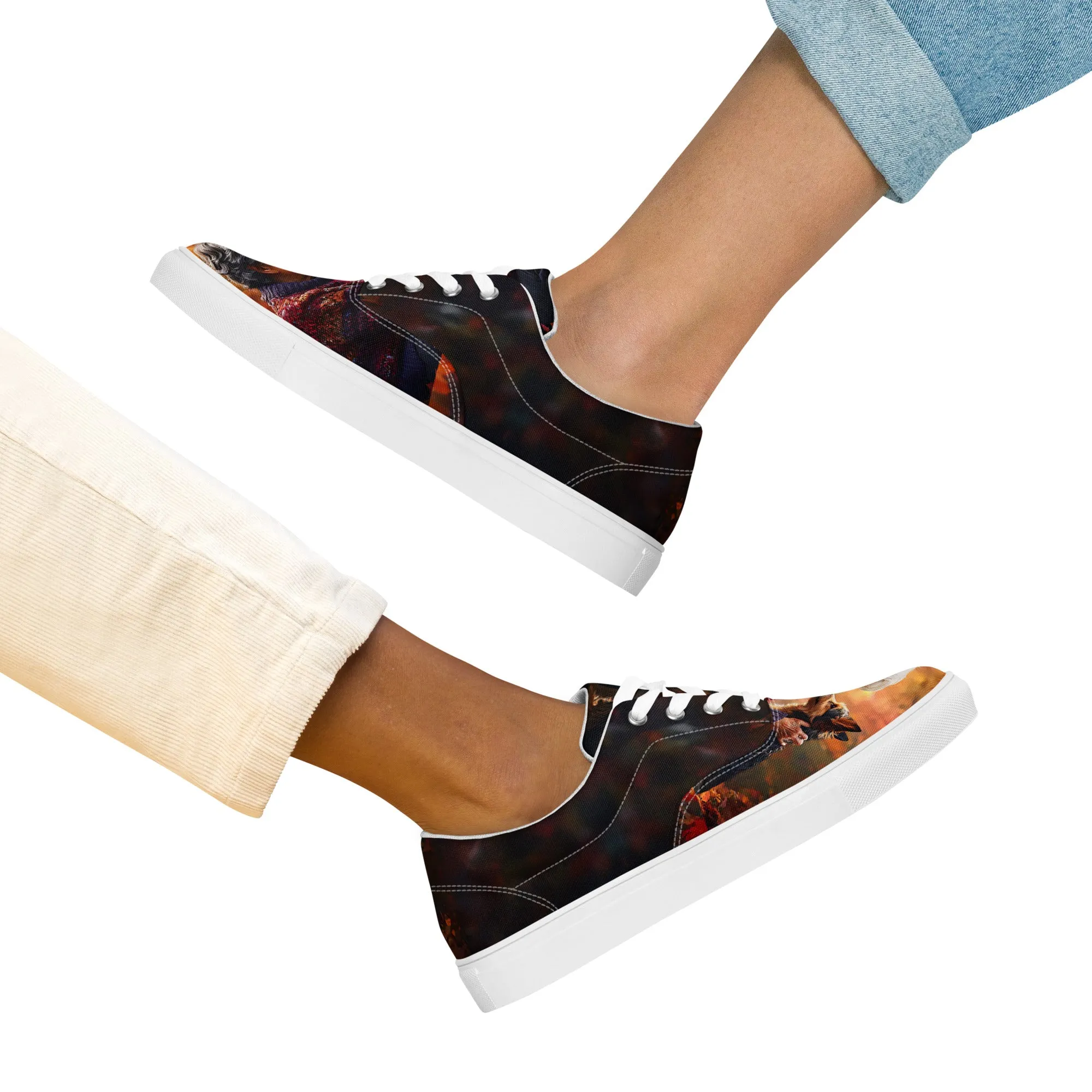Mom's Pawtner Women’s lace-up canvas shoes