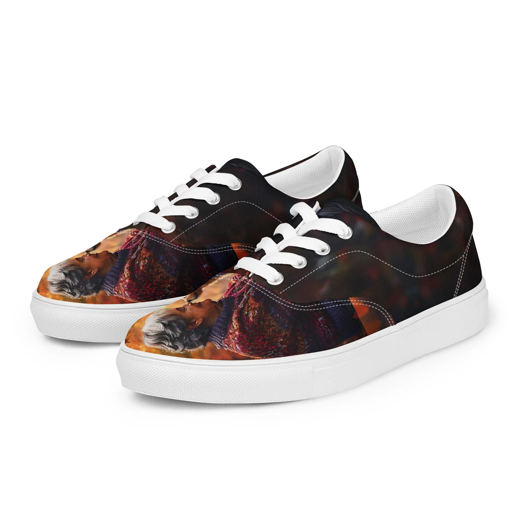 Mom's Pawtner Women’s lace-up canvas shoes