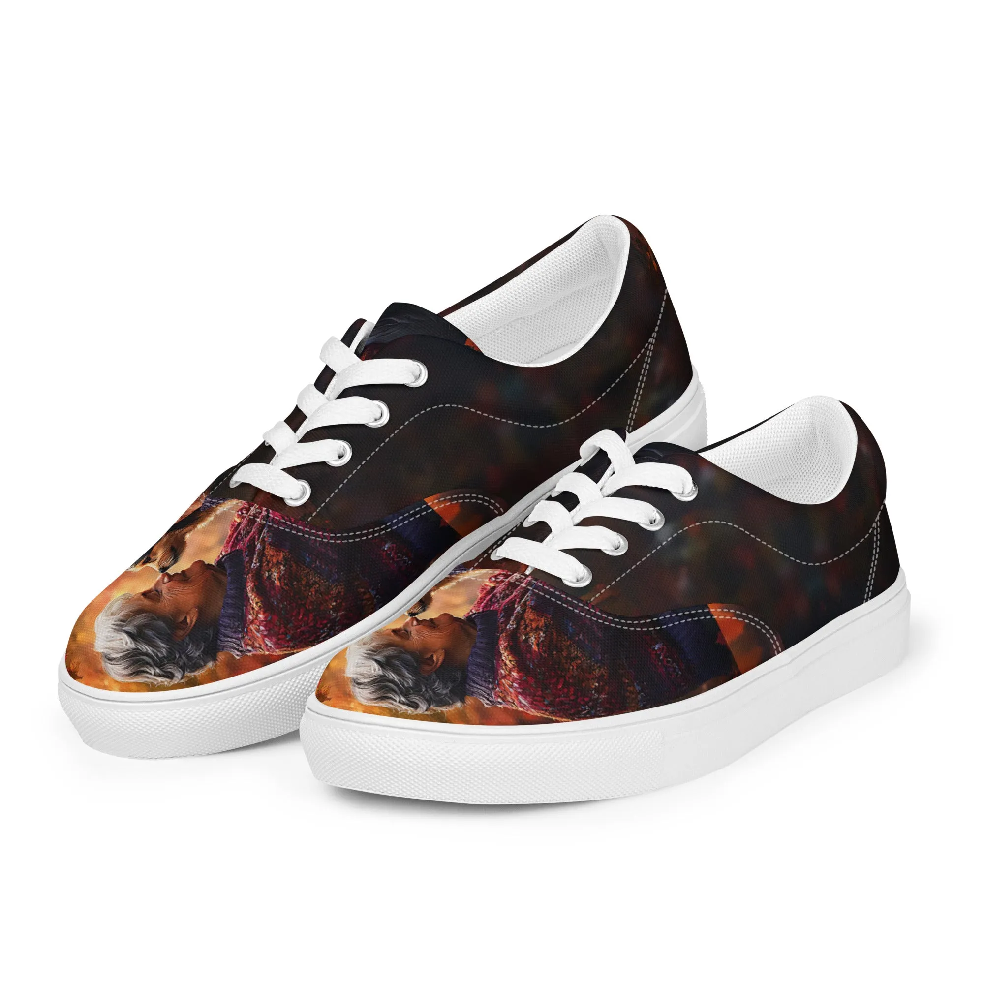 Mom's Pawtner Women’s lace-up canvas shoes