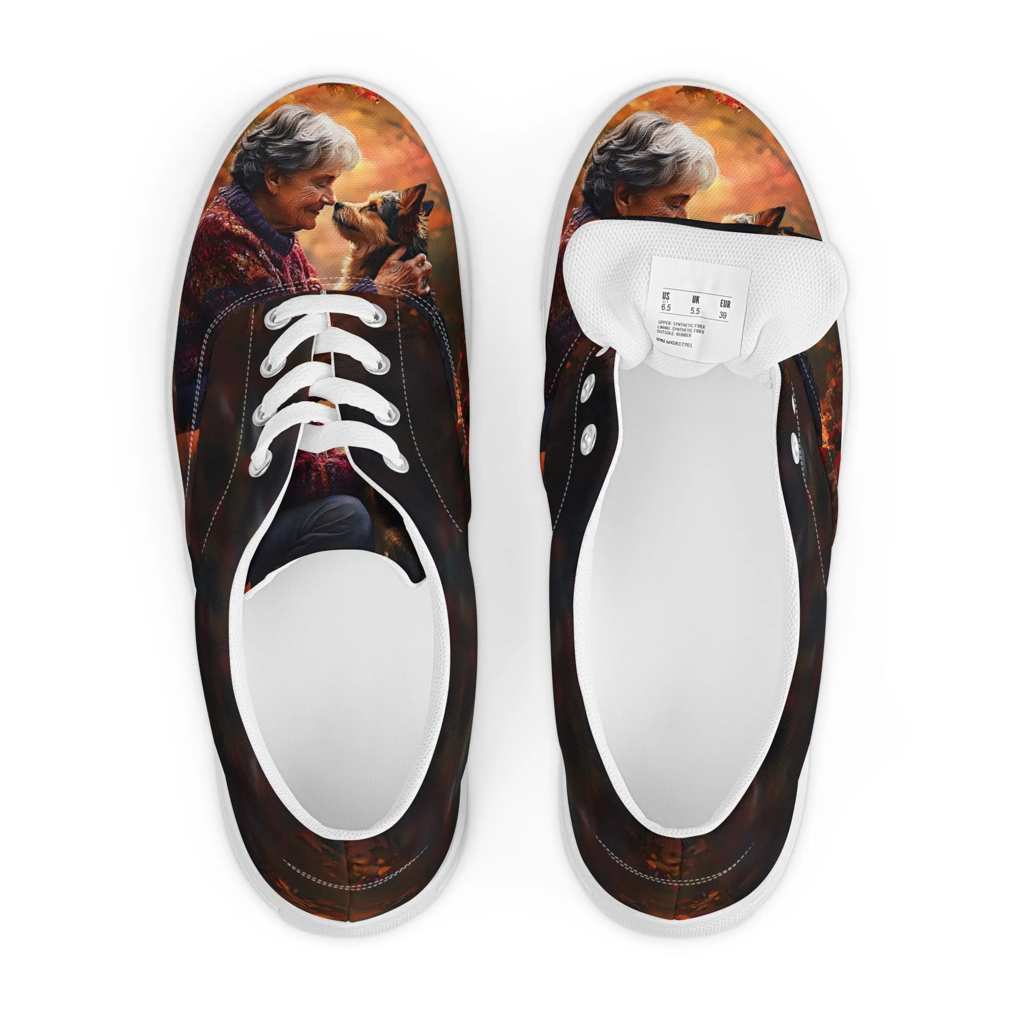 Mom's Pawtner Women’s lace-up canvas shoes