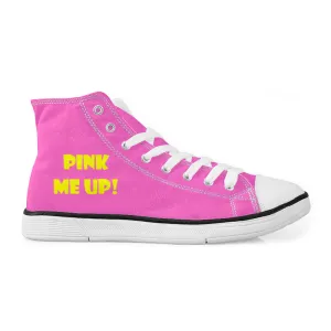 Pink Me Up! - High-Top Canvas Shoes