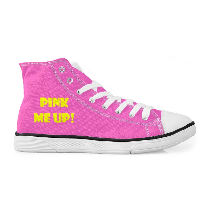 Pink Me Up! - High-Top Canvas Shoes