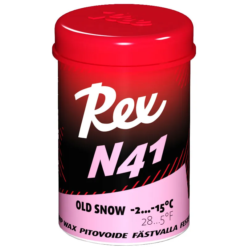 Rex Wax N41 Pink `Old Snow` Fluoro-Free Racing Grip (-2C/-15C) | 45g
