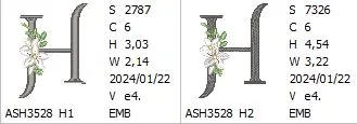Snow Bouquet Letter H