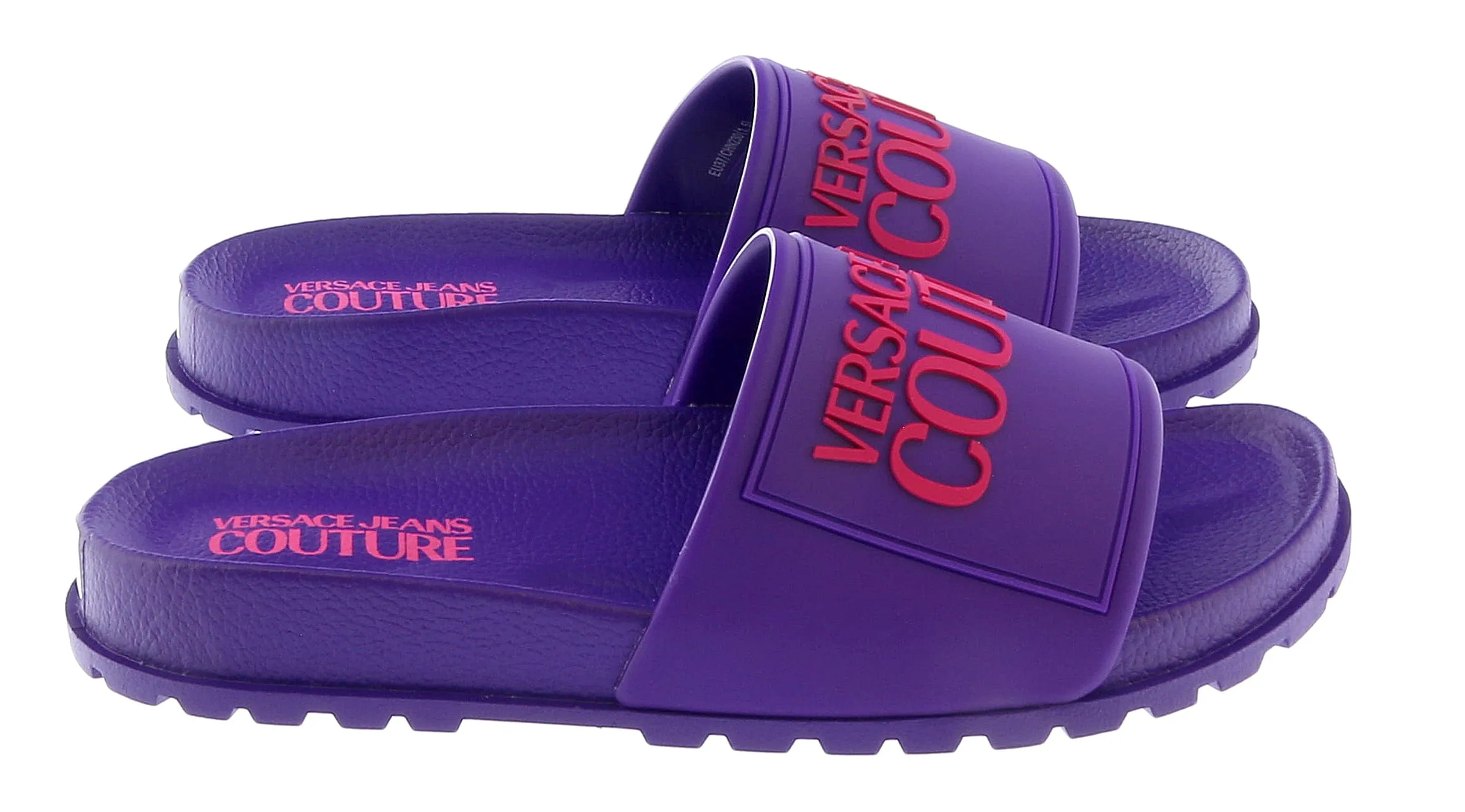 Versace Jeans Couture Purple Signature Fashion Beach Slide-
