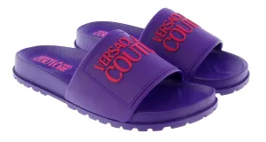 Versace Jeans Couture Purple Signature Fashion Beach Slide-