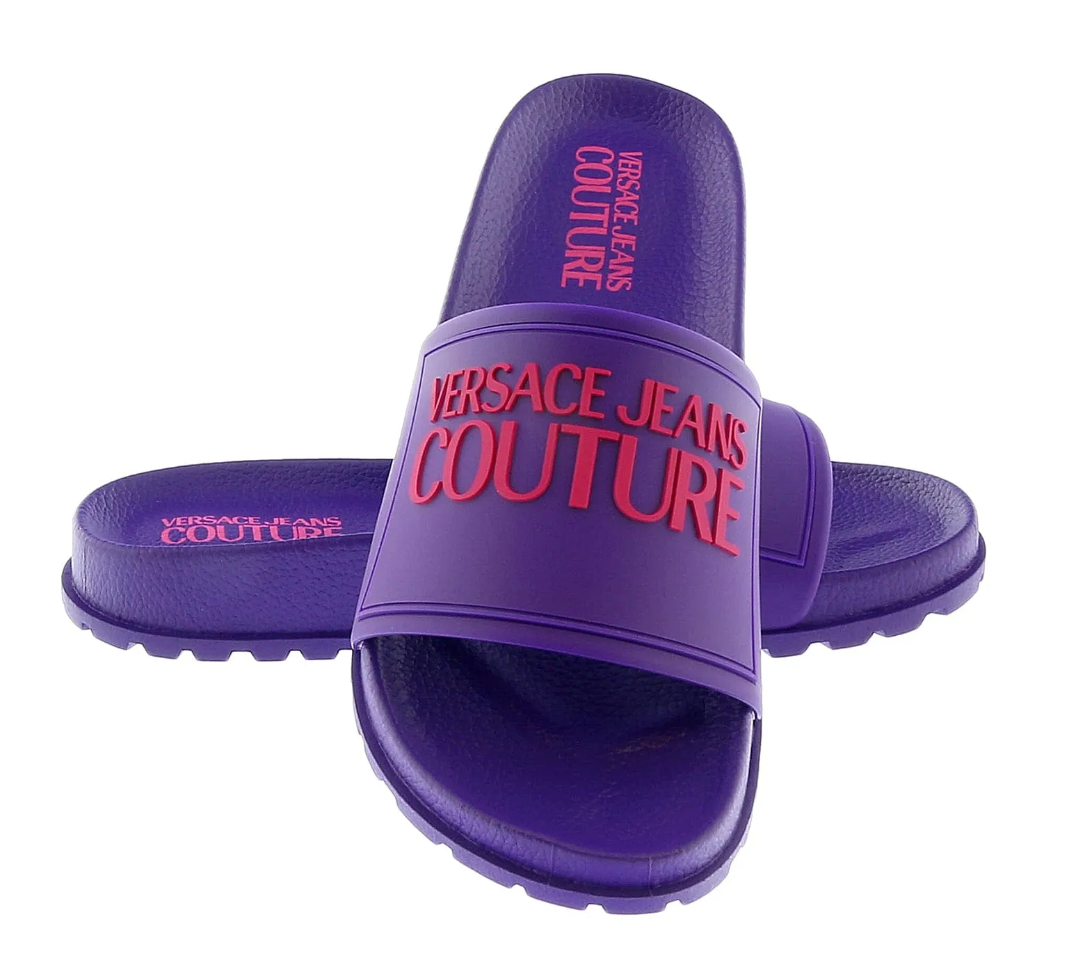 Versace Jeans Couture Purple Signature Fashion Beach Slide-