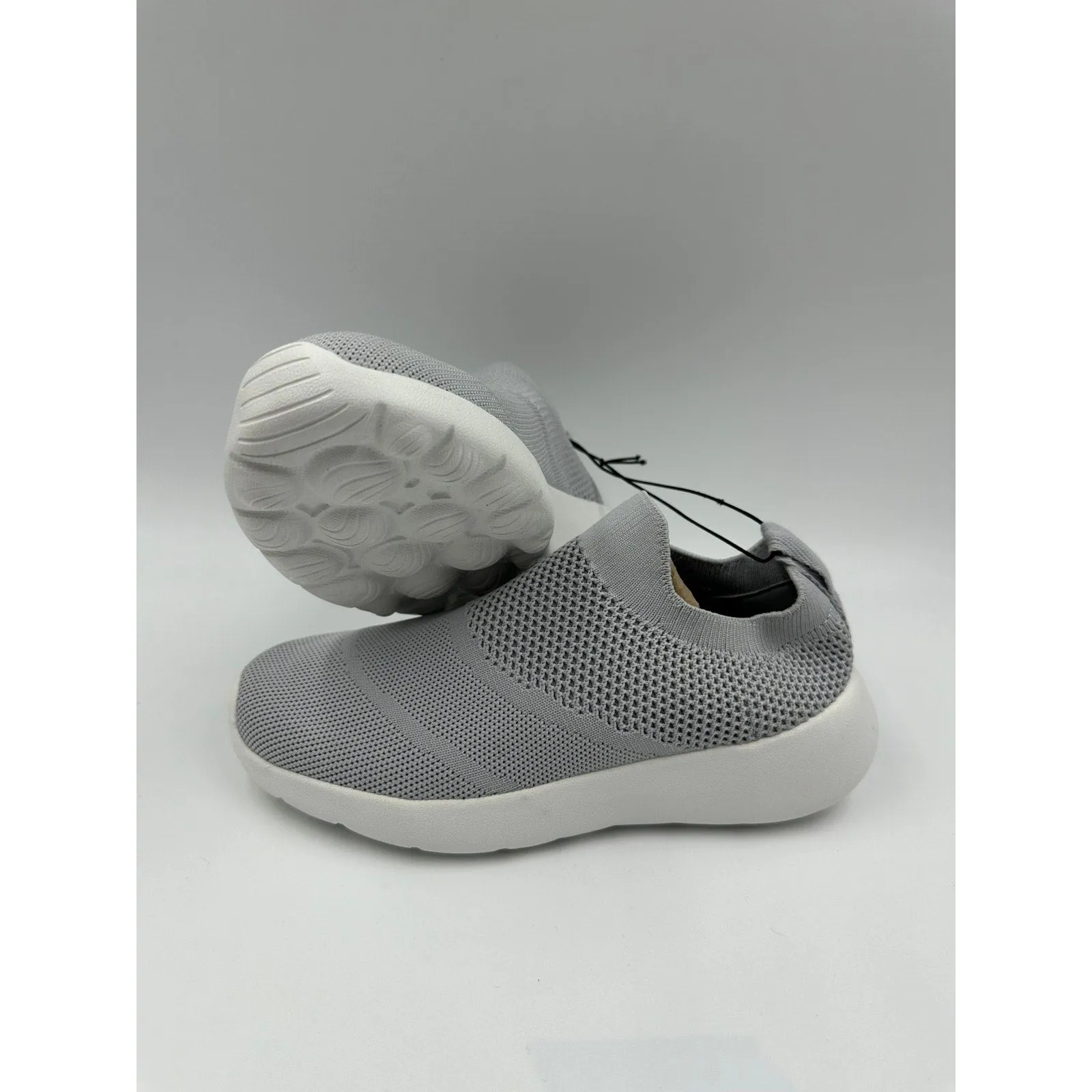Women's Size 5, Purple and White Slip-on Casual Sneakers with Thick Cushy Sole