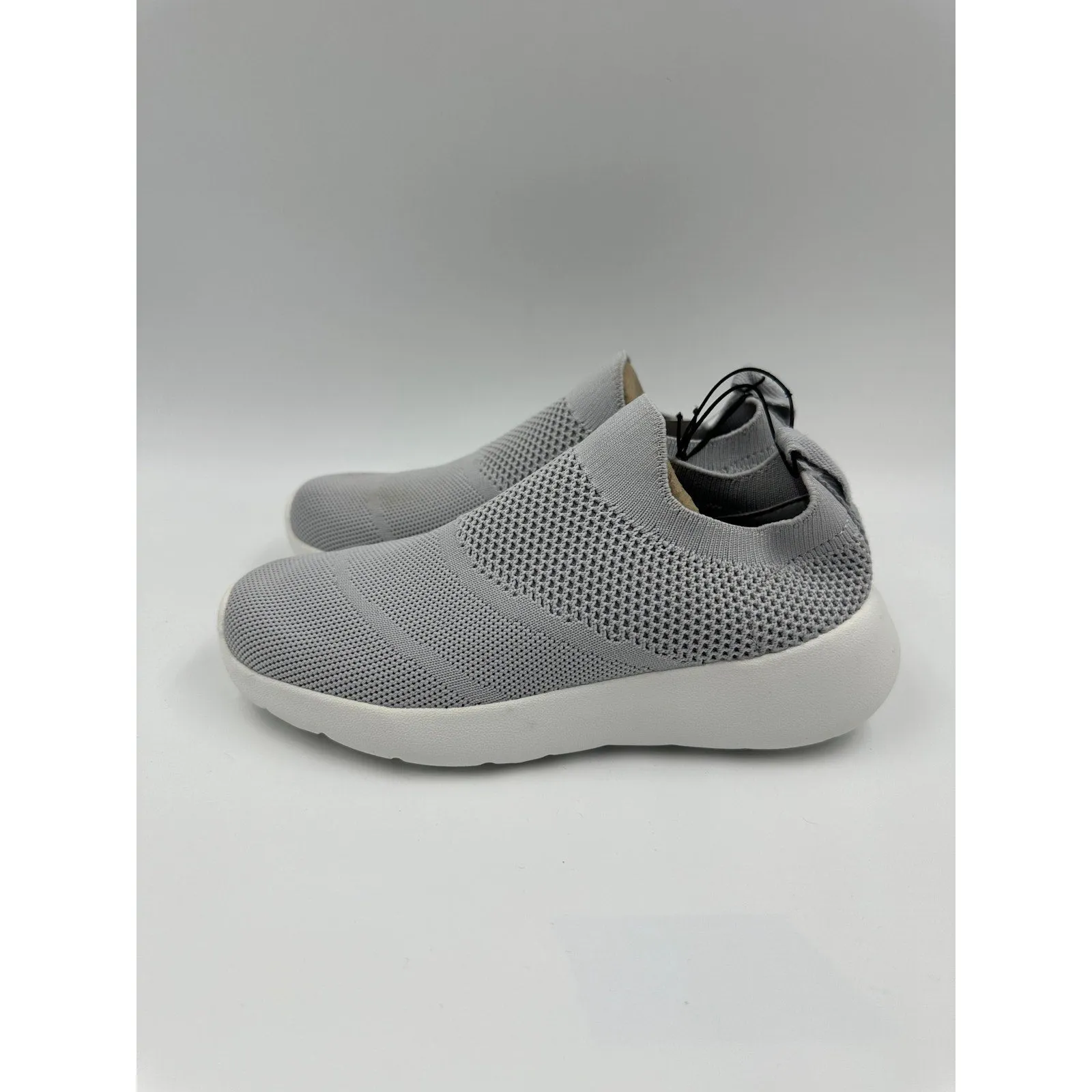 Women's Size 5, Purple and White Slip-on Casual Sneakers with Thick Cushy Sole