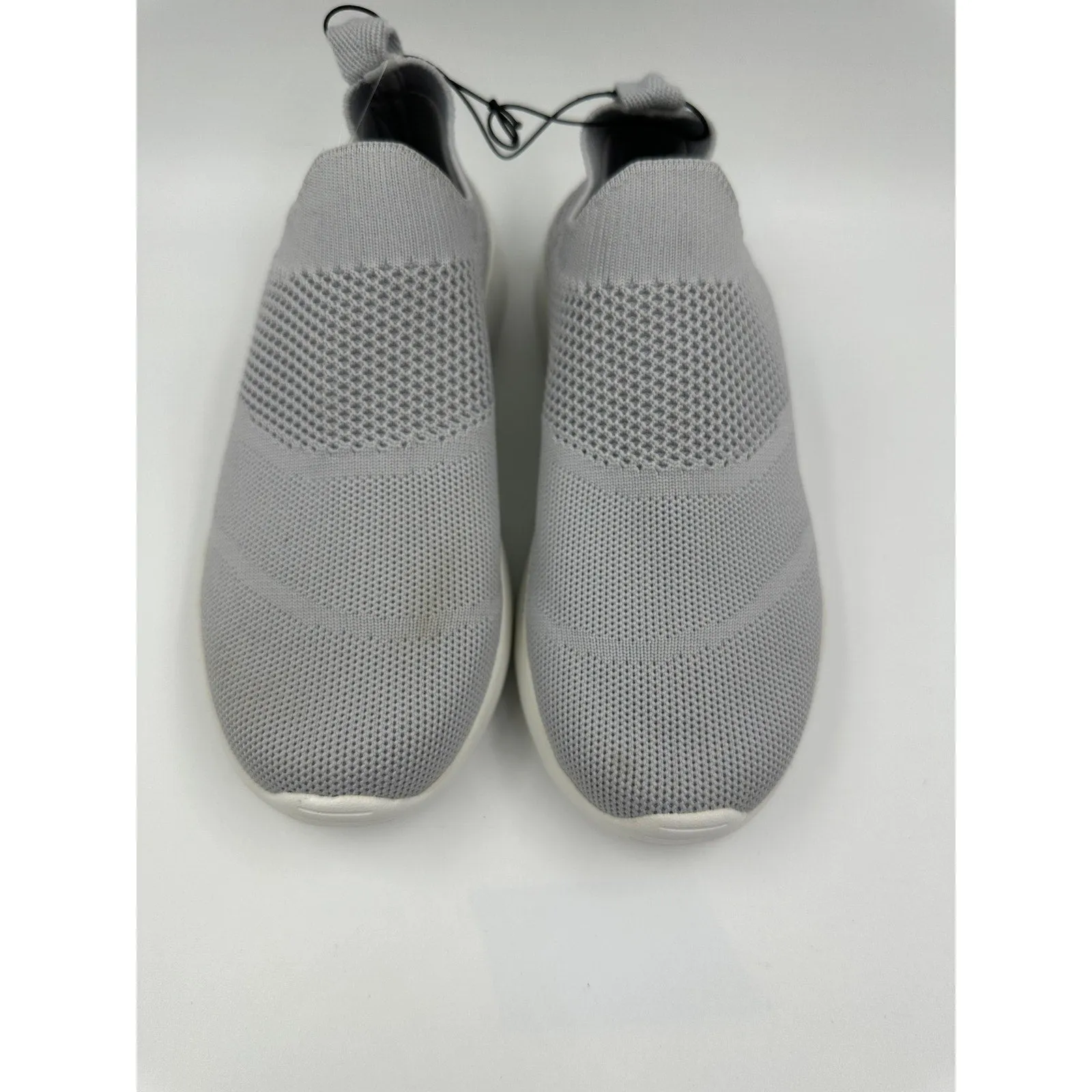 Women's Size 5, Purple and White Slip-on Casual Sneakers with Thick Cushy Sole