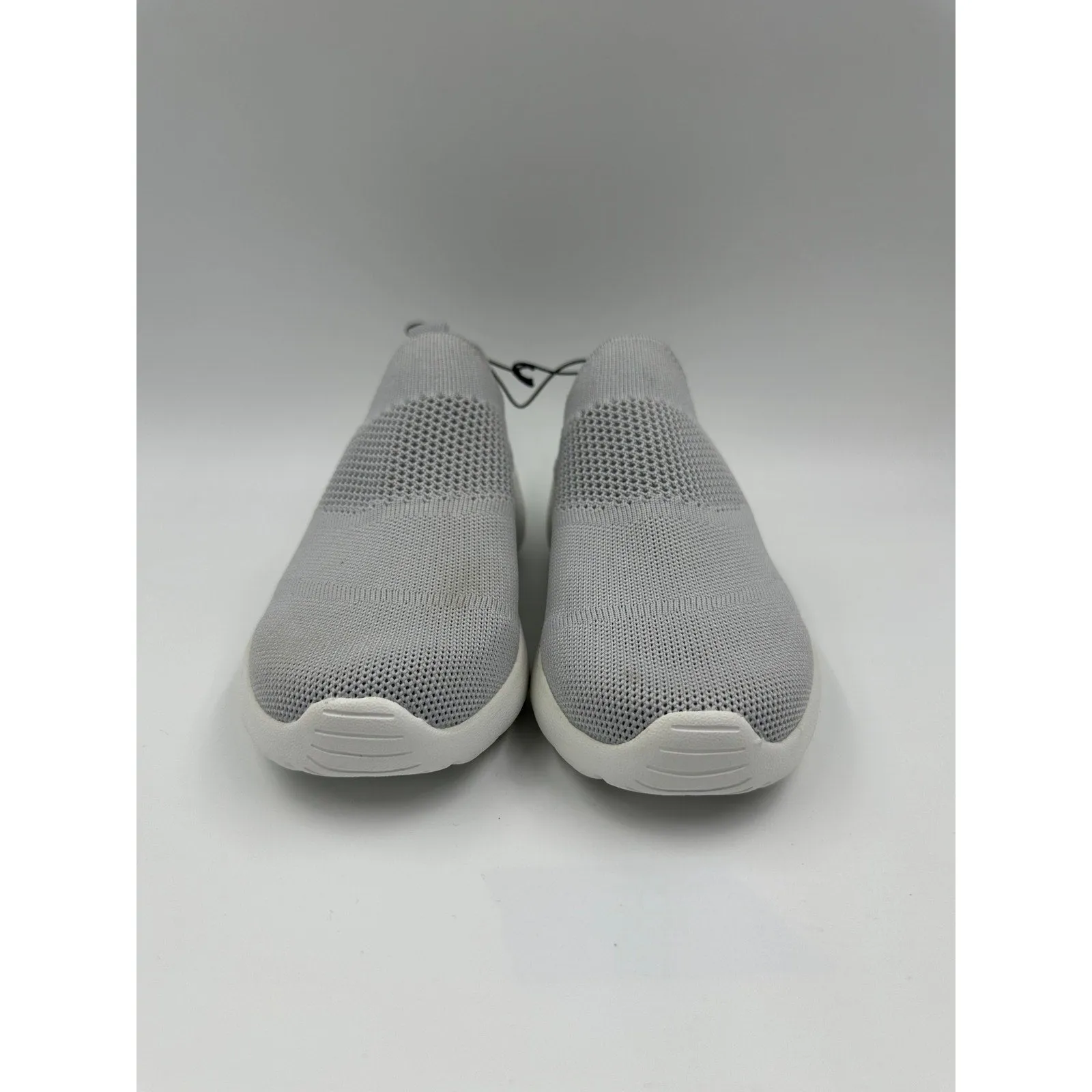 Women's Size 5, Purple and White Slip-on Casual Sneakers with Thick Cushy Sole